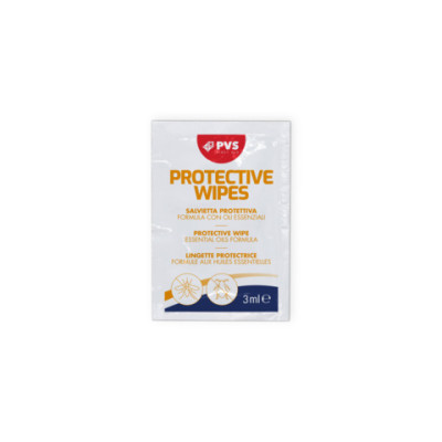Salviettine protettive antizanzara PVS - conf. 10 pz - 3 ml TOW004