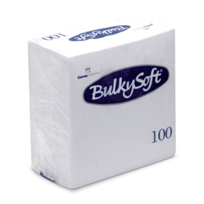 Tovaglioli pura cellulosa Bulkysoft 24x24 cm 2 veli conf. 20 x 100 pz bianco 32196