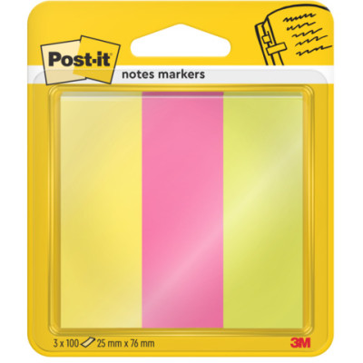 Segnapagina removibili in carta Post-it® Index Mini neon assortiti Confezione da 3x100 - 671-3