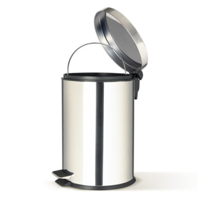 Bidone in acciaio inox con pedale e vaschetta estraibile