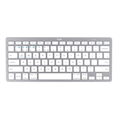 Tastiera wireless bluetooth Trust ultrasottile argento/bianco 24652