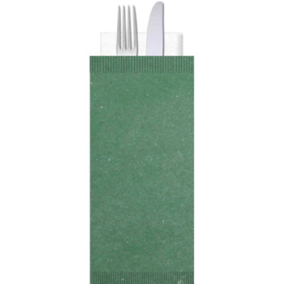 Buste portaposate in carta paglia con tovagilolo 2 veli 25x10,5 cm