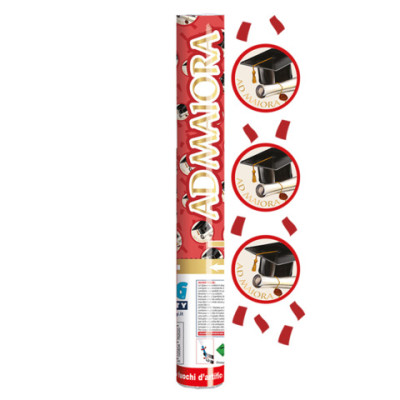 Cannone sparacoriandoli a tema Laurea Ad Maiora Big Party 30 cm 76202