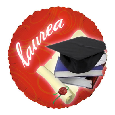 Palloncino foil tondo a tema Laurea 18'' Big Party 45 cm 60435