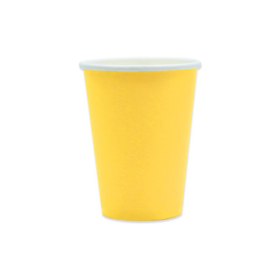 Bicchieri in carta di pura cellulosa gialli