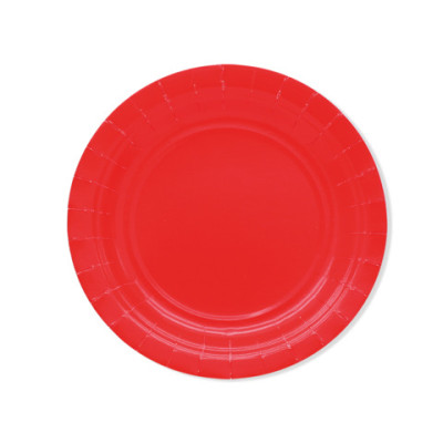 Piatti in carta di pura polpa di cellulosa rossi