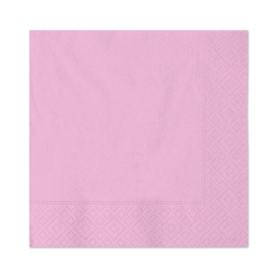 Tovaglioli in carta di pura cellulosa Ecolor 2 veli rosa conf. 40 pz 33x33 cm 74502