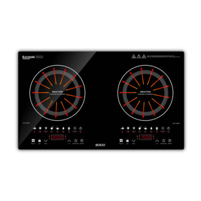 Fornello ad induzione digitale Sogo ad alta potenza 2000+1500 W COC-SS-10247