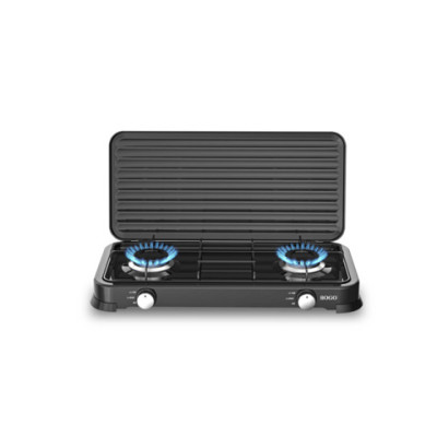 Cucina a gas Sogo con 2 fuochi per uso esterno 2x2,2kW 57,7x28,7x5,3 cm COC-SS-10235