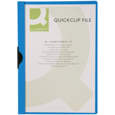 Cartellina con clip Q-Connect PVC 22x30,7 cm blu KF00462