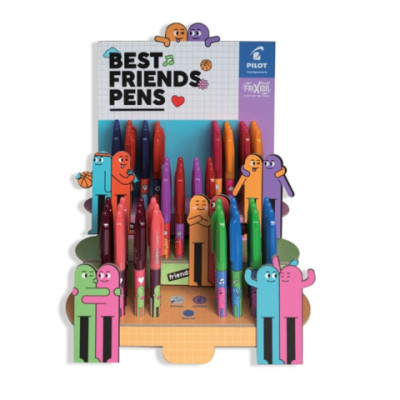 Espositore 60 penne a sfera cancellabili Pilot Frixion Ball Best Friends fantasie assortite - 010714