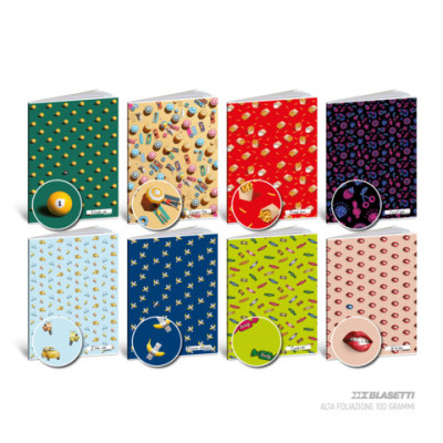 Maxi quaderno Blasetti Pattern A4 - 100 g/m² - 24+1 ff - 5M - conf. 10 pezzi - 9388