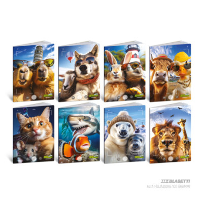 Maxi quaderno Animal Sepfie A4 - 100 g/m² - 24+1 ff