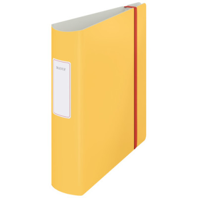 Registratore Leitz Cosy Active con meccanismo a leva 180° - A4 - dorso 8,2 cm - giallo caldo - 10380019