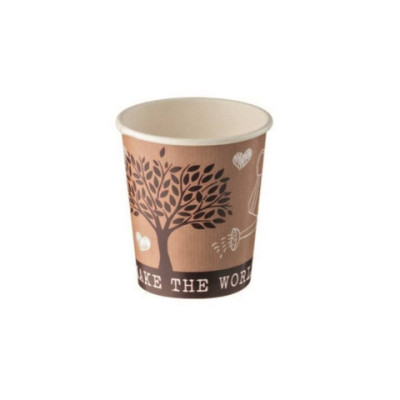 Bicchiere in carta + PE take away avana - conf. 1000 pz