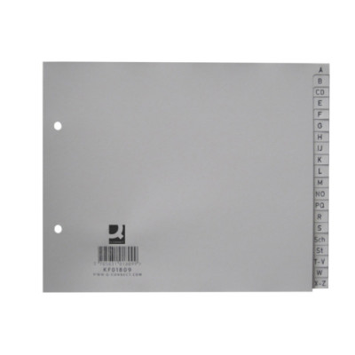 Divisori alfabetici Q-Connect A-Z metà altezza 22,5x18 cm 20 pagine KF01809