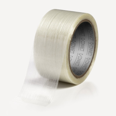 Nastro da imballaggio rinforzato Q-Connect trasparente in PVC 50 mm x 50 m trasparente - KF18096