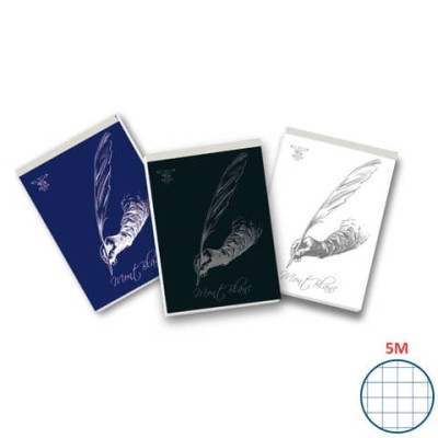 Blocco con punto metallico 70 fogli Mont Blanc quadretti 5M