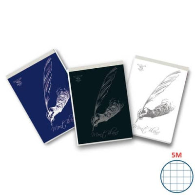 Blocco con punto metallico 70 fogli Mont Blanc quadretti 5M