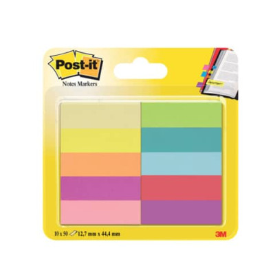 Segnapagina removibili in carta Post-it® Notes Markers assortiti 10 blocchetti da 50 fogli - 670-10AB-EU
