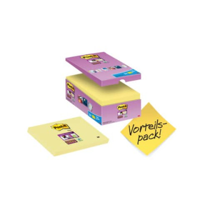 Foglietti Post-it® Super Sticky Giallo Canary™ VALUE PACK 14+2
