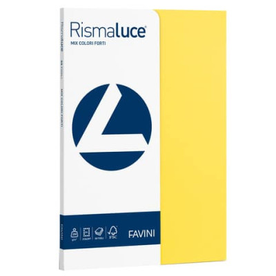 Carta colorata Rismaluce A4 200 g/m risma 50 fogli