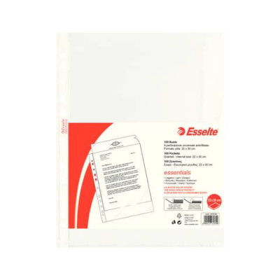 Buste a perforazione universale goffrate ESSENTIALS PP