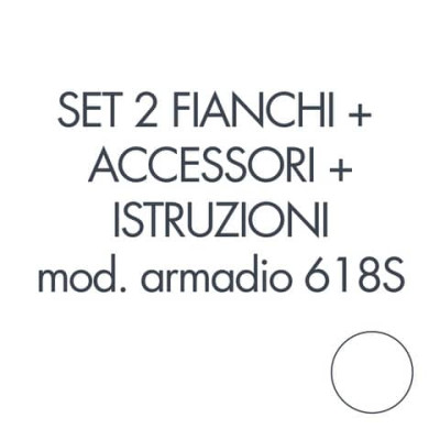 Set 2 fianchi + accessori + istruzioni per l'uso per armadio tecnical 2 618S bianco - 805141163027