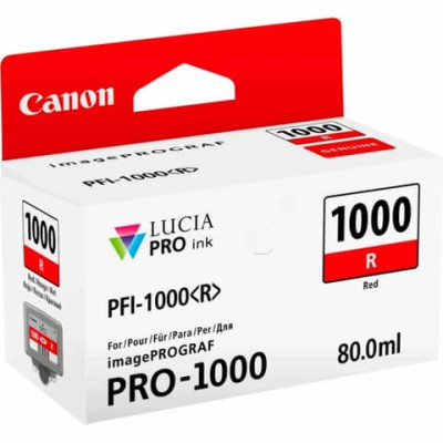 Cartuccia inkjet PFI-1000R Canon rosso  0554C001
