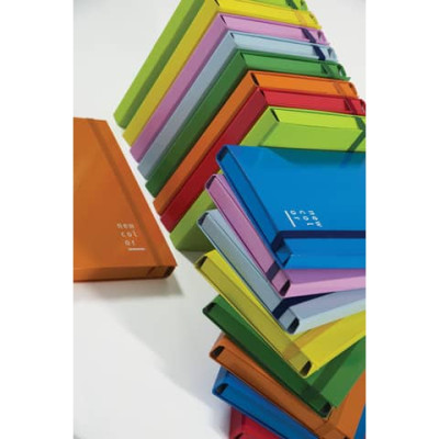 Cartella a 3 lembi con elastico piatto New Color - dorso 5 cm