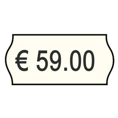 Etichette sagomate permanenti formato 26x12mm