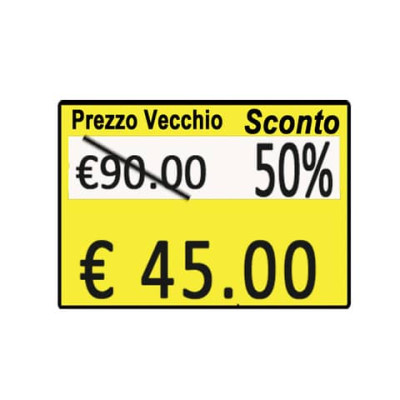 Etichette per prezzatrice formato 26x19mm - prezzo/sconto