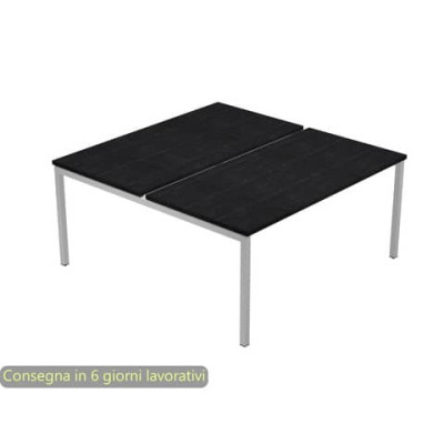 Scrivania bench senza divisorio Presto Venere Plus - 140x164x72,5 cm