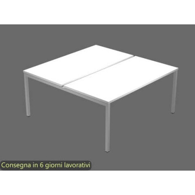 Scrivania bench senza divisorio Presto Venere Plus - 160x164x72,5 cm