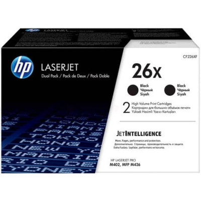 Toner alta capacità 26X HP nero  Conf. 2 - CF226XD