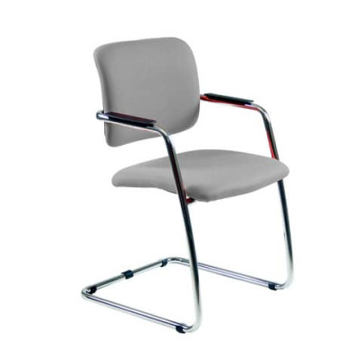 Sedia visitatore su slitta Lithium LTLT rivestimento similpelle